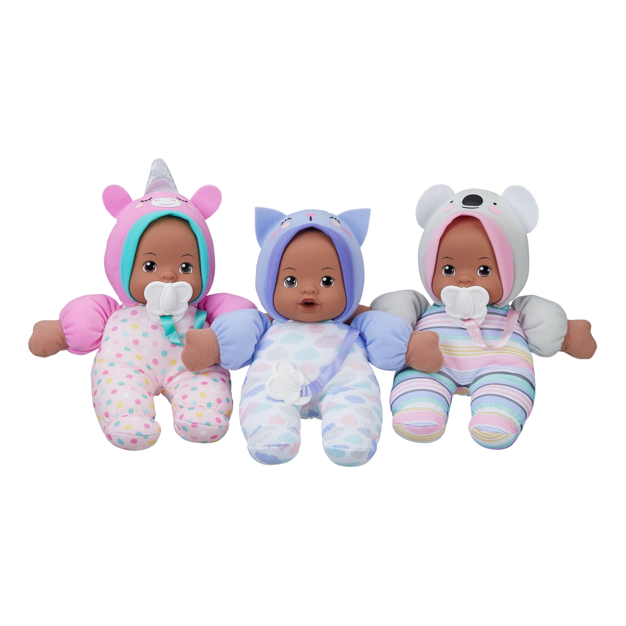 My Sweet Love 10" Soft Baby Doll with Pacifier, Dark Skin Tone, Unicorn Theme