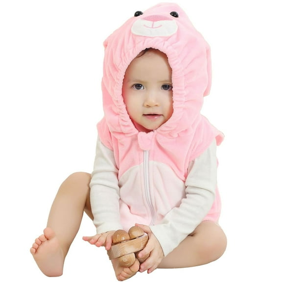 TAIAOJING Toddler Unisex Baby Animal Winter Autumn Flannel Hooded Romper Jumpsuit Comfort Child Daliywear 18-24 Months