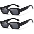 thumbnail image 1 of Gafas de sol rectangulares para mujer, gafas de sol de moda retro UV, 1 of 5