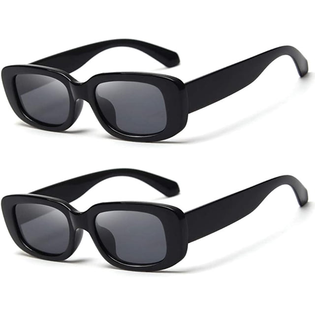 Gafas de sol rectangulares para mujer, gafas de sol de moda retro UV