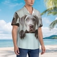 thumbnail image 3 of Sikiie Adorable Puppy Portrait Print Men's Hawaiian Shirt, Summer Beach Button Pocket Short Sleeve T-Shirt,3X-Large, 3 of 7