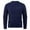 Navy, variant on Qulqfy Crew Neck Men Sweater Pure Long Sleeve Knit Gray Winter Fall Basic Pullover Sweaters Men Shirts L