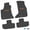 Black w/ Orange Insert, variant on Flextread Floor Mats for 17-24 Dodge Challenger AWD - Mopar Licensed Factory Fit - Pink w/ White SXT Insert - Custom Vintage - 100% Made in USA