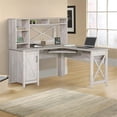thumbnail image 6 of Pemberly Row Contemporary Engineered Wood Farmhouse L Desk in Gray, 6 of 10