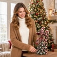 thumbnail image 5 of Christmas Forest Witch Resin Tabletop Figurine, Snowy Pine Tree Dress Witch Statue with Staff, Winter Holiday Mantel Shelf Decor for Home Party 1PC, 5 of 5