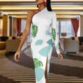 thumbnail image 2 of Ivysaur Robe Fendue à Motif Demi-Manches Robes d'Été Femmes 2024 Robe de Bal Robes de Soirée Femmes, 2 of 4