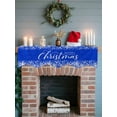 thumbnail image 6 of Merry Christmas Mantel Scarf Fireplace Decorations for Living Room, Winter Snowflake Xmas Aesthetic Blue Fireplace Mantel Scarf Cover Runner for Halloween/Thanksgiving/Christmas Decor 60"x17", 6 of 6