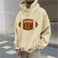thumbnail image 1 of Sudadera con capucha para hombre, estilo casual, con cuello redondo, estampado, manga larga, blusa de poliéster, 1 of 6
