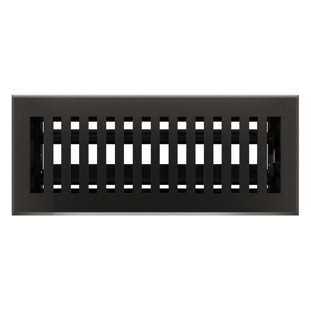 Imperial RG3478 Cast Iron Montezuma Design Louvered Floor Register - 4inch x 12inch Duct Opening