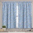 thumbnail image 2 of Ambesonne Summer Valance & Curtain, Pastel Flowers and Bees Art, 55"x45", Blue Coral and Beige, 2 of 7