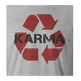 thumbnail image 2 of 9 Crowns Tees What Goes Around Comes Around Karma Recycle T-Shirt-Mens (Mens Htr Gray, Large), 2 of 4