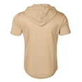 thumbnail image 5 of WRKEKC Short Sleeve Shirts for Men Solid Color Casual Zipper Multiple Pocket Hooded Top Short Sleeve Hooded Style Comfortable Outdoor Wear, 5 of 5