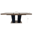 thumbnail image 4 of Tcbosik Extendable Dining Room Table for 6-10 Person, 63" - 78.7" Expandable Accent Table, Space Saving Farmhouse Kitchen Table, Brown & Beige, 4 of 8