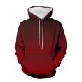 thumbnail image 3 of SwiftWear Men's Long Sleeved Hoodies Casual Fashion Pocket Gradient Color Pullover Tops Hooded Sweatshirt, Wine XXXL, 3 of 5