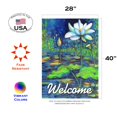 thumbnail image 2 of Toland Home Garden Lotus Welcome Flower Spring Flag Double Sided 28x40 Inch, 2 of 5