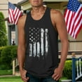 thumbnail image 2 of KPOPLK Men's Summer Beach Tank Tops Sleeveless Shirt Casual Textured Tank Shirts 2XL Black, 2 of 6