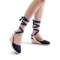 thumbnail image 5 of DREAM PAIRS Women's Wedge Sandals Platform Close Toe Espadrilles Strappy Ladies 2.5 Inch Sandals Cute Fashion Comfy Beach Vocation Dressy Summer Shoes, 5 of 7