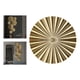 thumbnail image 5 of Escultura colgante de fondo artístico de pared con círculo dorado de hierro para oficina E, 5 of 9