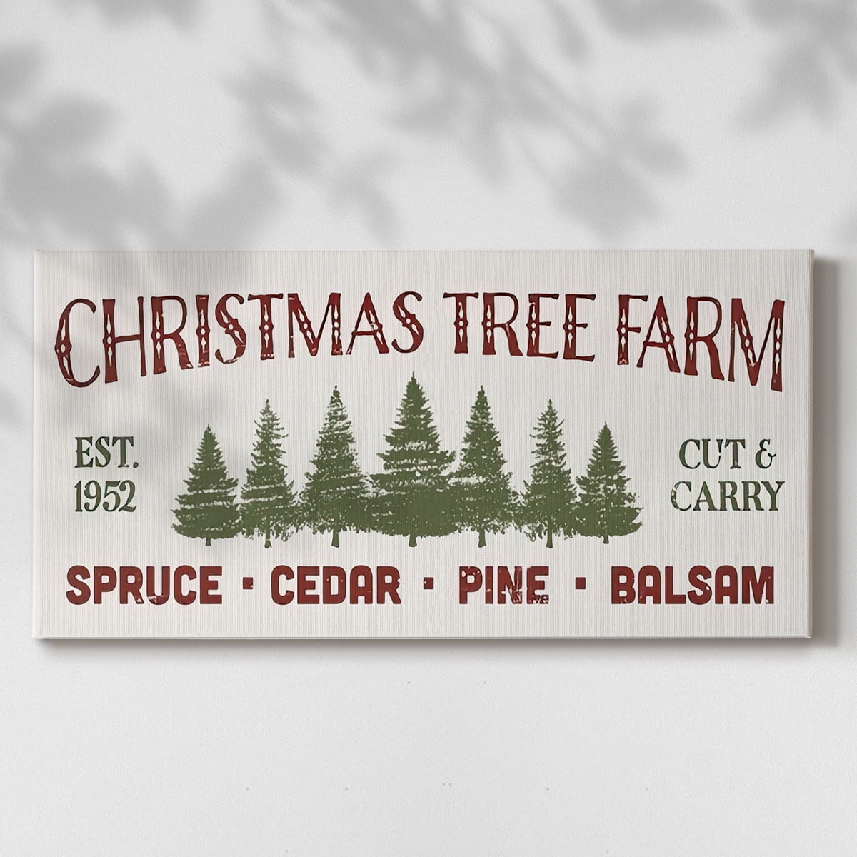 Christmas Farm Sign Collection D- Gallery Wrapped Canvas