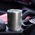 thumbnail image 4 of 30oz Grey Dog Paw Footprint Tumblers Stainless Steel Tumbler with Lid and Straw,Vacuum Insulated Double Wall Travel Tumbler Cups Mug with Cleaning Brush for Coffee,Tea, 4 of 7