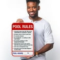 thumbnail image 2 of Pool Rules Sign, Red Pool Sign,, 2 of 8