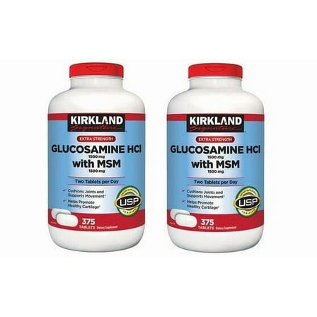 KS Glucosamine HCI with MSM 375 Tablets - 2 Pack