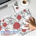 thumbnail image 4 of Long Mouse Pads for Desk,Pioneer Flower Floral Print Pattern Desk Mats on Top Of Desks, Desk Mouse Pad Extra Large with 3mm Non-Slip Base and Stitched Edge for Gaming,Office,Work,Home 35.4"x15.7", 4 of 6