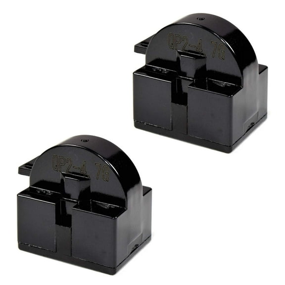 HQRP 2-Pack QP2-4.7 4.7 Ohm 1-Pin PTC Starter / Start Relay for Mini Fridges, Compact Refrigerators, Beverage & Wine / Beer Coolers, Deep Freezers, Beer / Wine Refrigerators