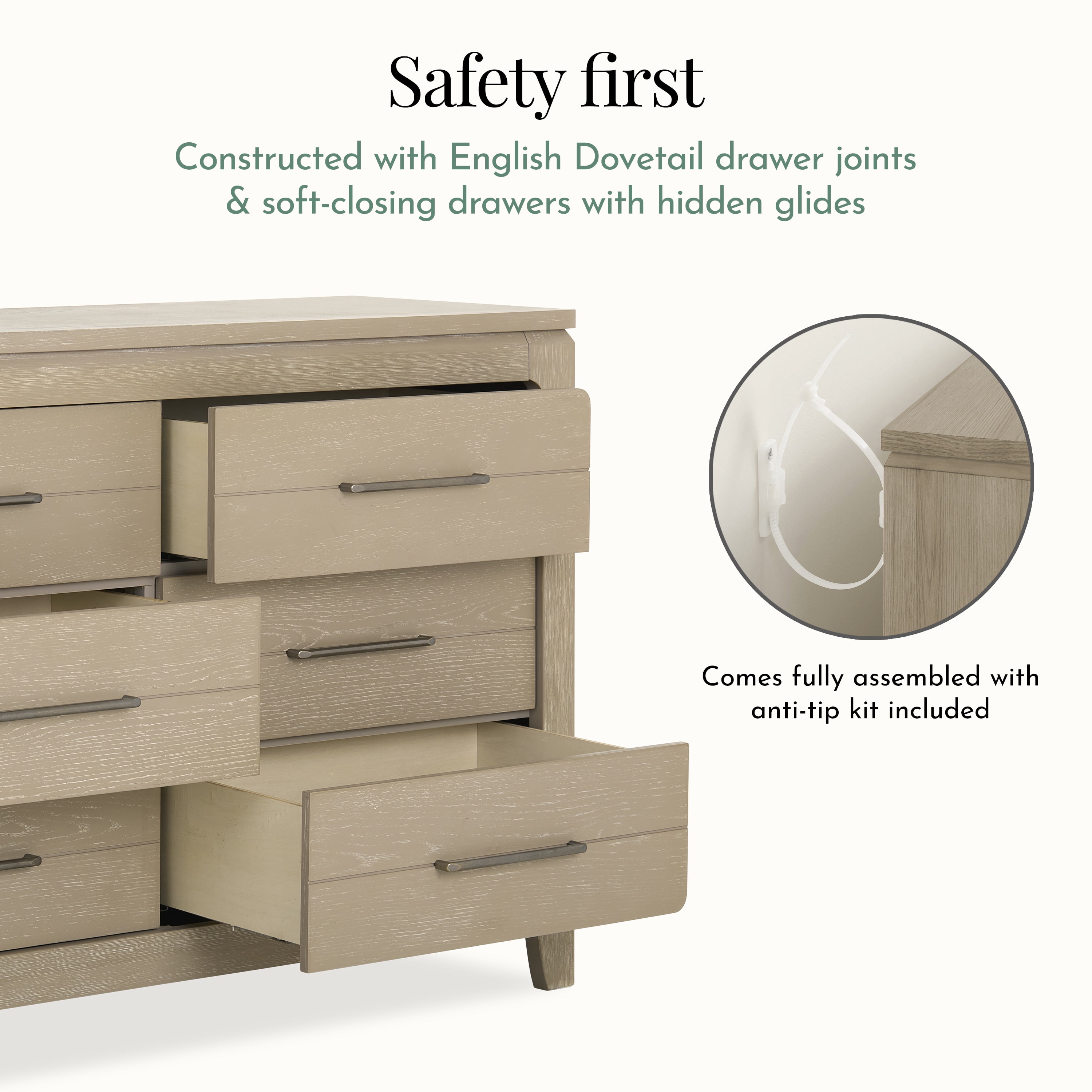 Evolur Oakley Double Dresser, Sienna