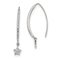 thumbnail image 1 of 925 Sterling Silver Cubic Zirconia Cz Star Threader Earrings Drop Dangle Celestial, 1 of 5