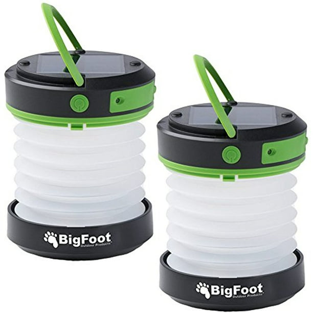 Bigfoot Outdoor Compact Solar Camping Lantern with USB PowerBank Great for Camping, Hiking & Go Bag - Best Camping Lantern - Best Solar Lantern - Best Emergency Light (Green, 2-Pack) - Walmart.com