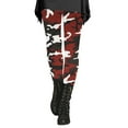thumbnail image 2 of AKEGAMN Autumn Winter Camouflage Leggings Artistic Printed Stretchy Pants, Red S-5XL, 2 of 4