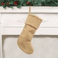 thumbnail image 5 of 18 Inch Rustic Christmas Stockings Set Of 3, Thick Plush Xmas Stockings For Fireplace Mantel Decor - White Pink Khaki, 5 of 6