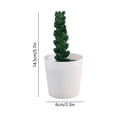 thumbnail image 3 of Eolstice Artificial Potted Plants, Fake Plastic Flowers with White Pots, Small Arrangement, Home Table Kitchen Bar Decor, Office Indoor Decoration, 3 of 6