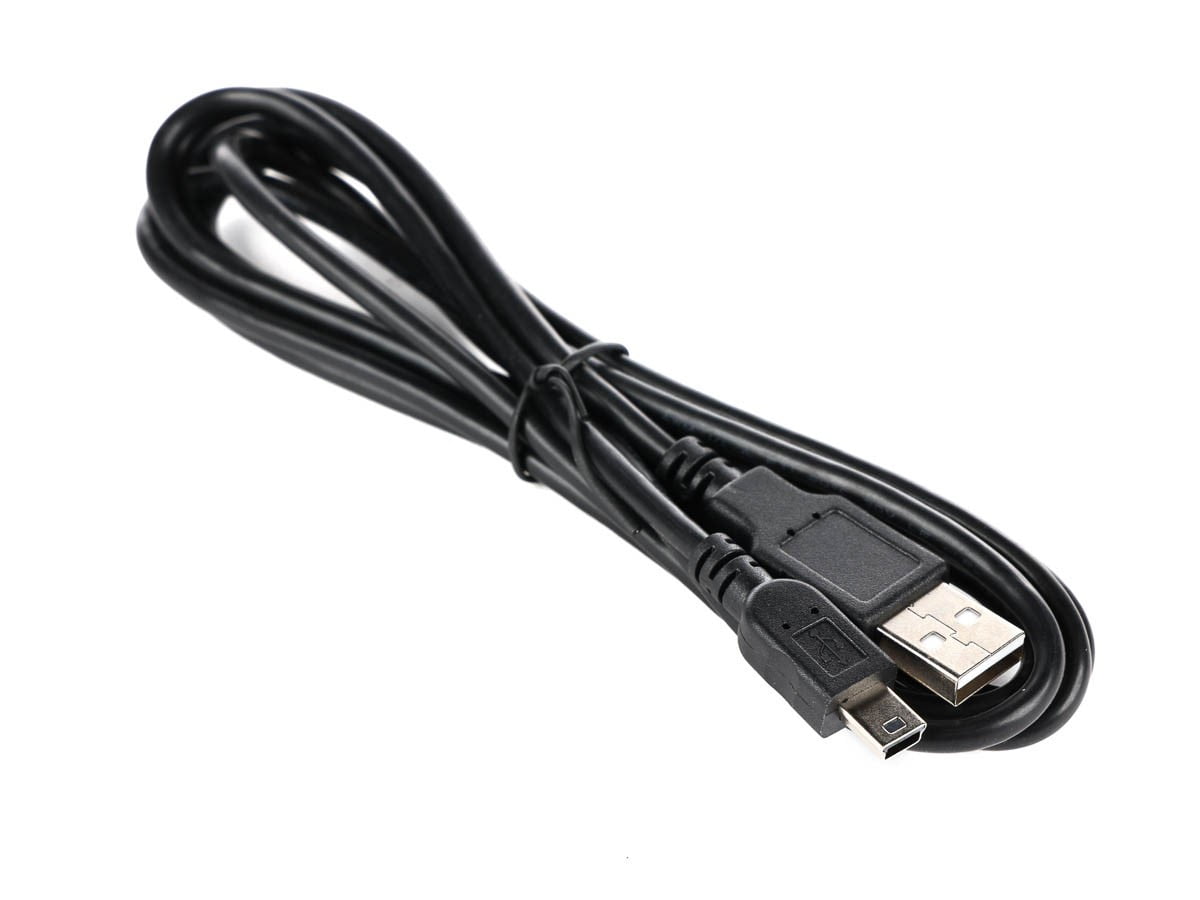 Monoprice USB A to Mini-B 2.0 Cable - 6 Feet - Black | 5-Pin 8/28AWG