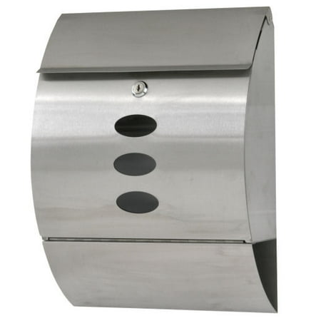Zimtown Arcuation Stainless Steel Wall Mount Mailbox For House Zimtown Arcuation Stainless Steel Wall Mount Mailbox For House Home Residential Modern Decorative Locking