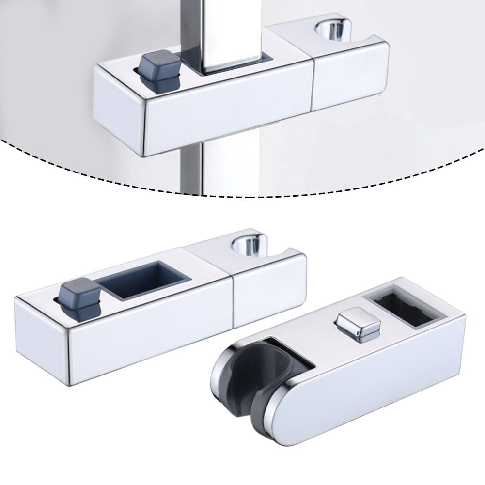 Shower Head Holder Adjustable 18-32mm Shower Holder Clamp Showerhead Rail Slide Bracket Bathroom Accessories 360° Rotation Shower Phone Holder