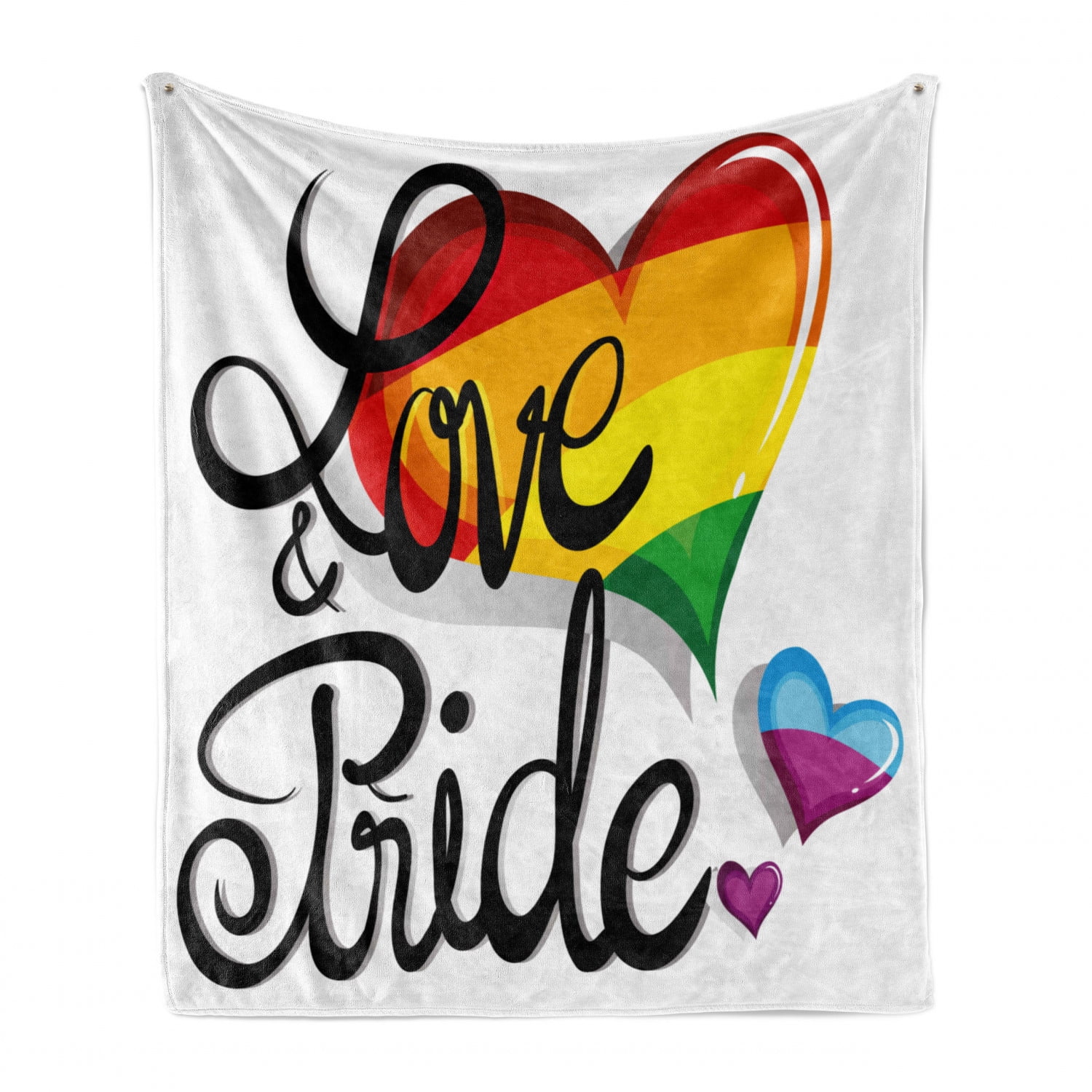 1500px x 1500px - Pride Soft Flannel Fleece Blanket, Vibrant Big and Little Hearts Gay Lesbian  Transsexual Romantic Design Love and Pride, Cozy Plush for Indoor and  Outdoor Use, 60\