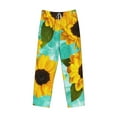 thumbnail image 6 of Daiia Sunflowers With Green Leaves Men's Sleep Pant with Pockets and Drawstring,Pajama Pants-X-Large, 6 of 9