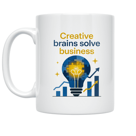Creative Brains Solve Business - Entrepreneur - 11 oz Ceramic Coffee Mug