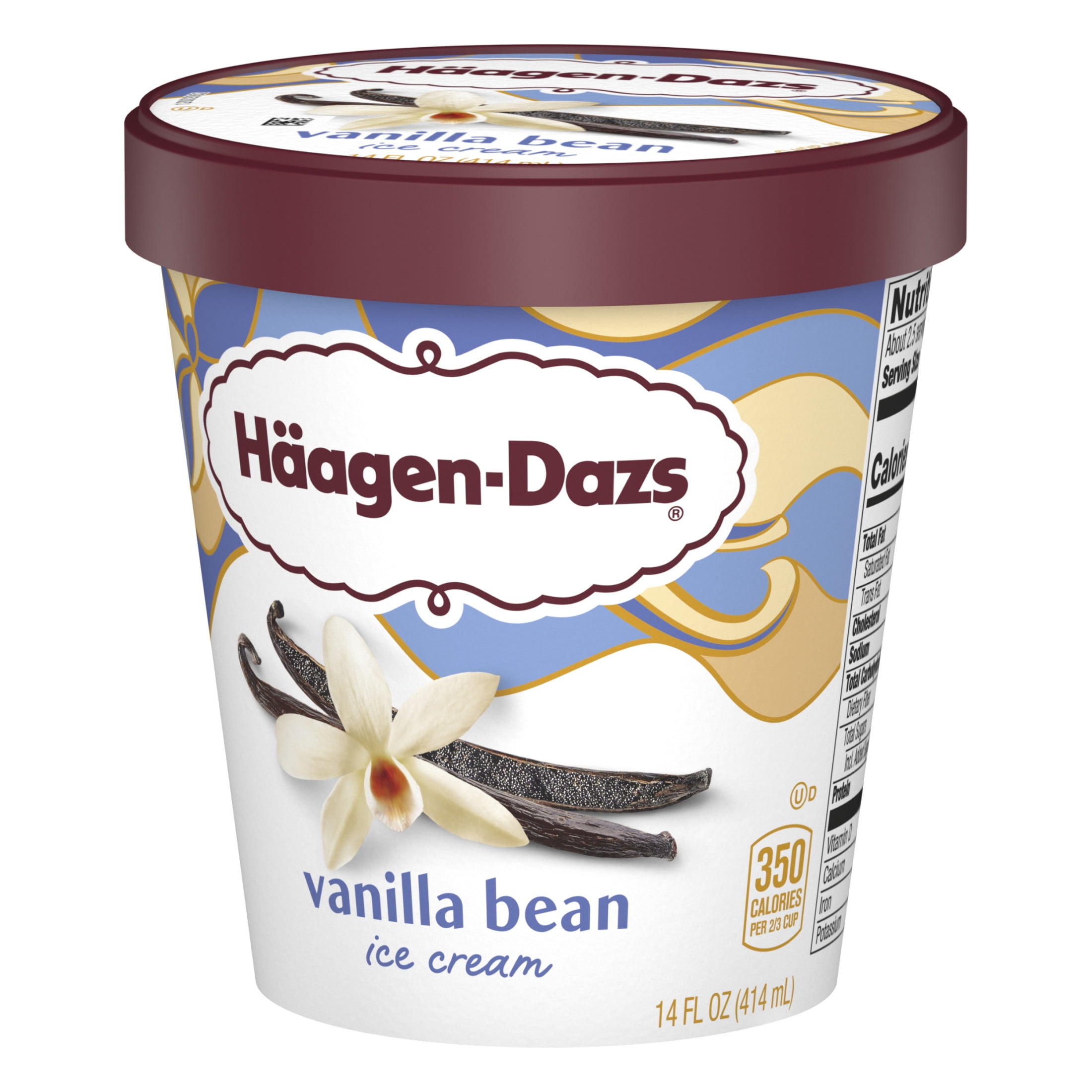 Haagen Dazs Vanilla Bean Ice Cream, Gluten Free, Kosher, 14 oz