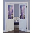 thumbnail image 2 of Purple Lavender Blackout Curtains, French Door Curtains for Door Window, Spring Watercolor Country Wildflowers Privacy Drapery for Patio/Sidelight Doors, 1 Panel with Tieback, 54 x 40 Inches, 2 of 6