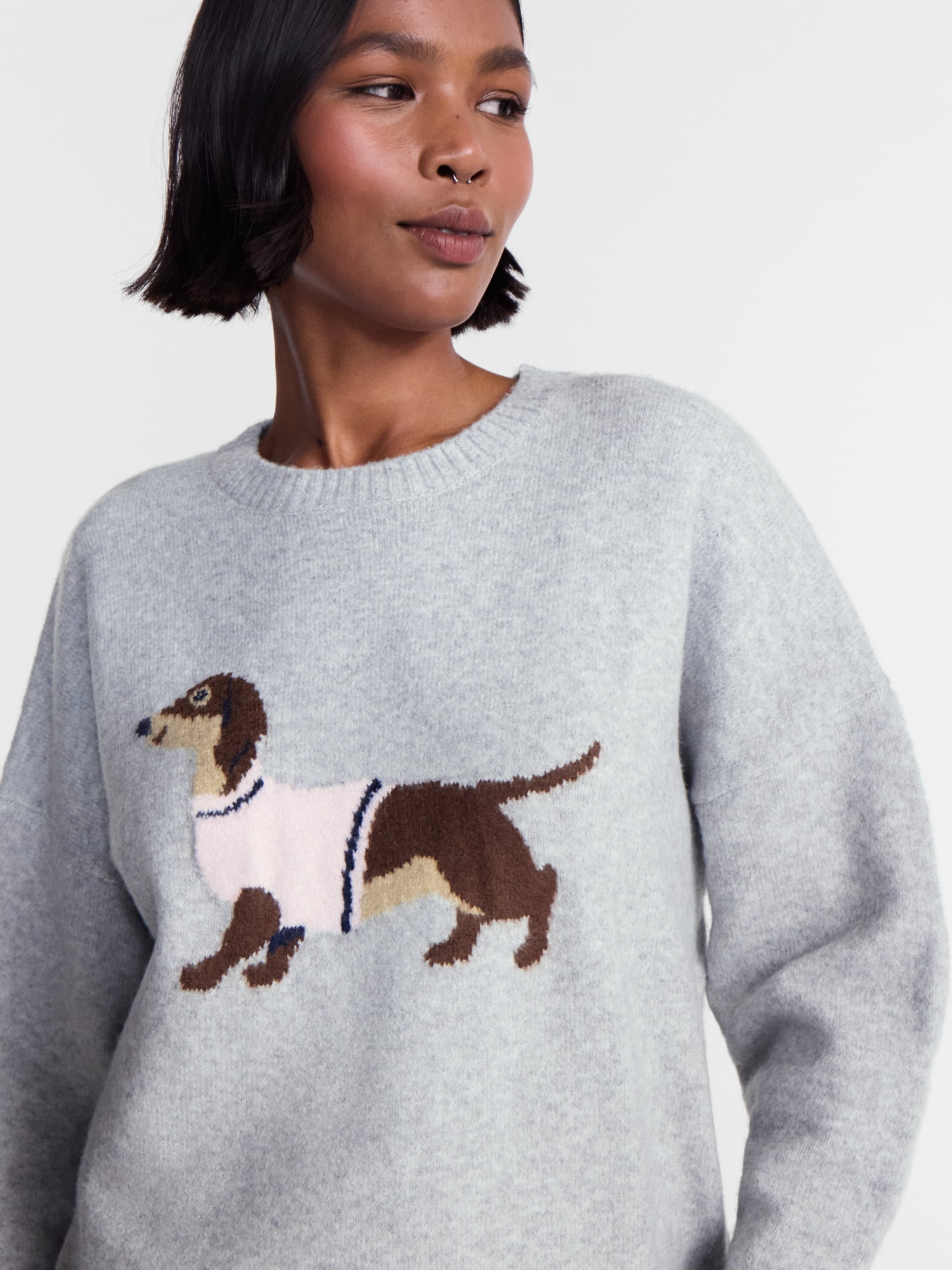 No Boundaries Motif Sweater, Lightweight, Women's and Women's Plus XXS-4X