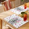 thumbnail image 4 of Farm Animals Placemats Set of 2, Gray Shower Cap Tub Funny Calf Cow Farmhouse Floral Non-Slip Place Mats Washable Table Mats for Kitchen Dining Table Decorations Indoor/Outdoor, 4 of 9