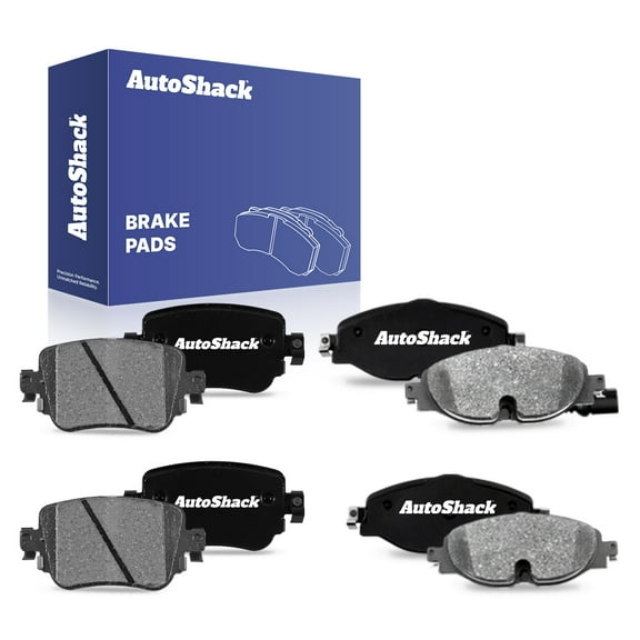 AutoShack Front & Rear Ceramic Brake Pad Set for Volkswagen, Golf 2015-2021 GTI 2015-2021 Golf SportWagen 2015-2019 Passat 2020-2022, FWD AWD L4 1.4L 1.8L 2.0L