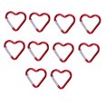 thumbnail image 1 of 10 mosquetones con forma de corazón para llavero, bonitos mosquetones de aluminio para escalada, hamacas, correas de perro, portabotellas y llaves., 1 of 8