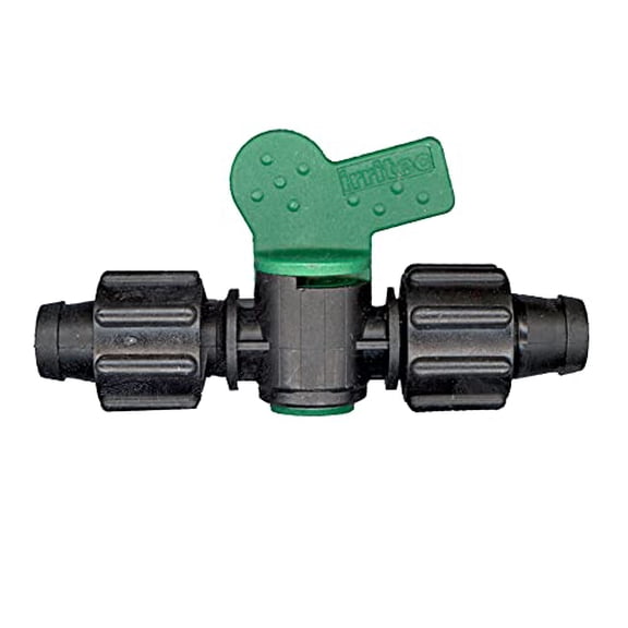 USA MADE - 5-PACK PREMIUM Drip Tape Irrigation Tubing Shut Off Valve (5/8" - 1/2" or .625" - .645") Universal Perma-Loc Connector Barbed Locking Fitting - Fits All Brands 16mm Drip Tape AG Tubing