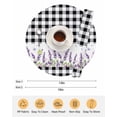 thumbnail image 6 of 13 Inch Round Placemats Set of 4, Purple Lavenders Non Slip Heat Insulation PP Table Mats, Spring Floral Black Plaid Farmhouse Washable Place Mats for Kitchen Dining Party Table Decor, 6 of 7