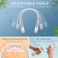 thumbnail image 4 of natural white El ventilador de cuello portátil de diseño popular de auriculares, el ventilador de cuello sin hojas perfecto para ventilador personal, con funciones, ultrasilencios, 4 of 5