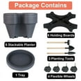 thumbnail image 6 of Active Mind Ltd Spring Gardening Special: Dual Stackable Planters with Wheels - 6-Tier PVC Planter for Strawberries, Herbs & Vegetables, Dark Gray, 6 of 6